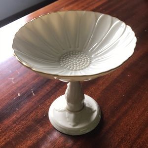 Lenox candy dish w 24k gold